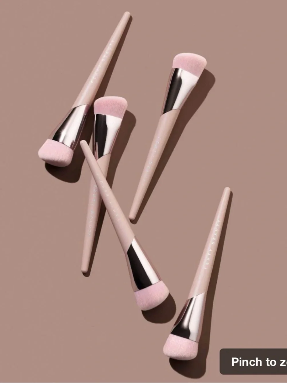 Fenty Beauty Angled Foundation Brush – Light Pink Handle